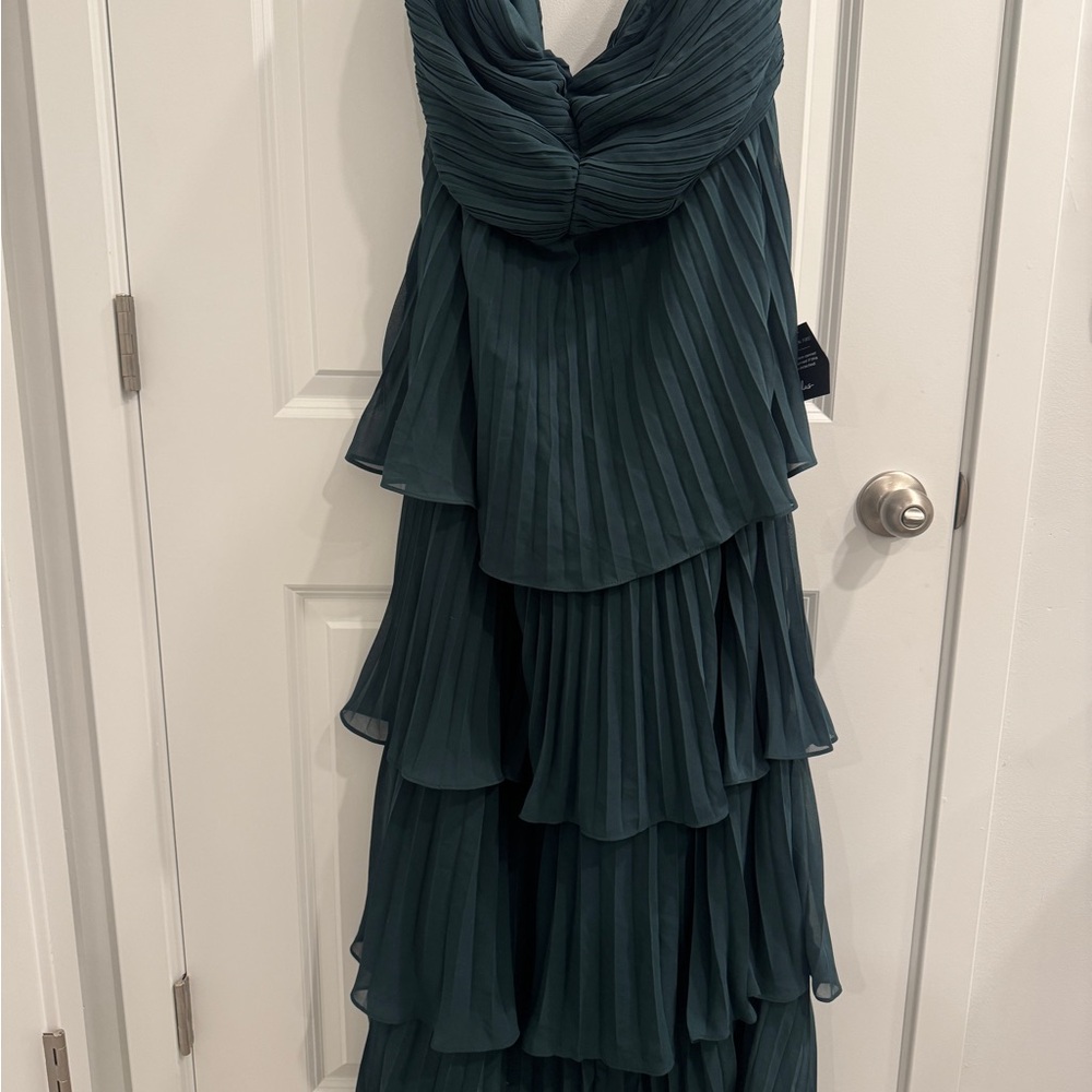 Lulu's Deep emerald Layered Maxi Dress